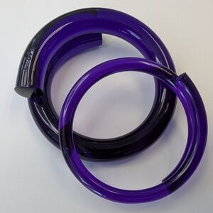 2 PURPLE CHOFA RESIN BANGLES